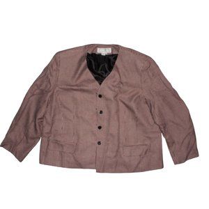 Rene Rowan For Saville Plus Size 24W Multicolored 4 Button Houndstooth Blazer